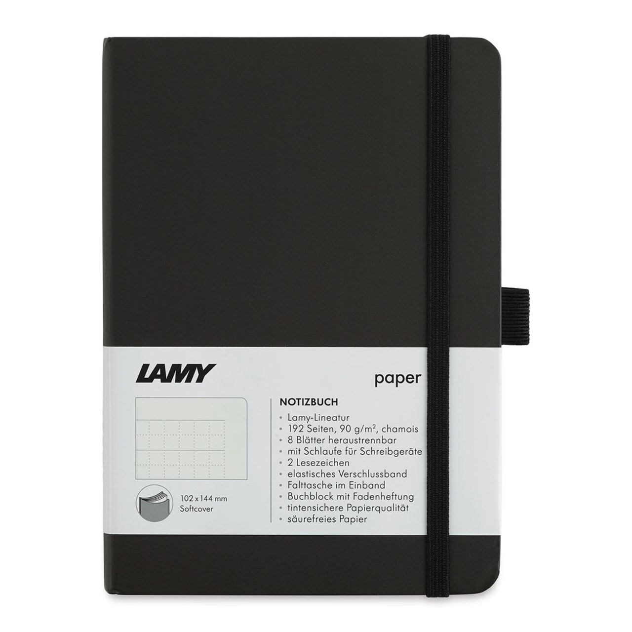 Lamy Softcover Notebook - Charcoal, Dot-Grid-Rule, 5-3/4" x 4-1/8"